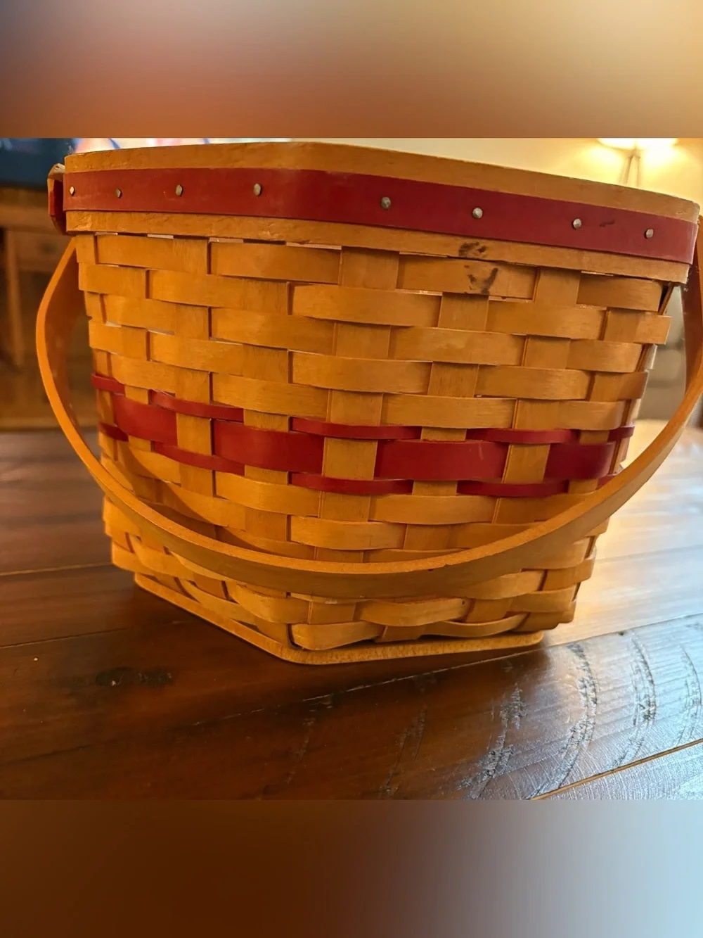 Longaberger Christmas Collection 1997 Edition Snowflake Basket Woven Basket